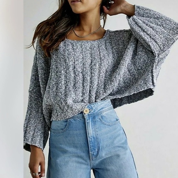Free People Sweaters - FP Good Day Pullover Oversized Cropped Sweater M